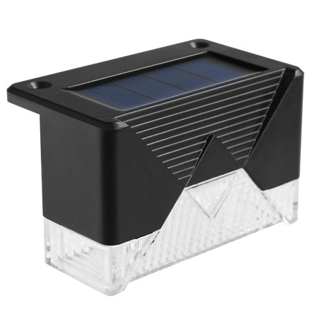 Aplica solara LED Flippy, ABS/Policarbonat, rezistenta la apa IP65, pentru trepte, borduri, terasa, 1.2V, 600mah, 7.9 x 5 cm, lumina alb cald, negru