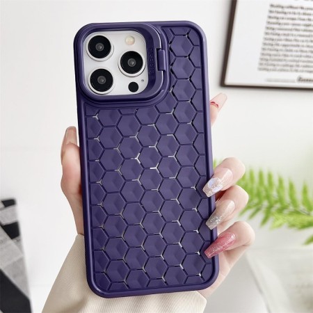 Husa de Protectie TPU, Flippy, pentru Apple iPhone 14 Pro Max, 3D Cube, cu Inel, Protectie Camera, Antisoc, Antizgariere, Antialunecare, Acoperire Completa, Mov