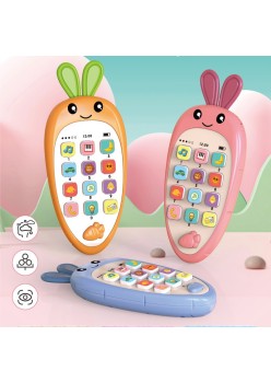 Children's cartoon early education educational science learning simulation smart phone - color: LB-C102 (carrot rabbit three colors mixed)