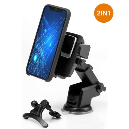 Suport auto Flippy 3rd pentru telefon, Negru