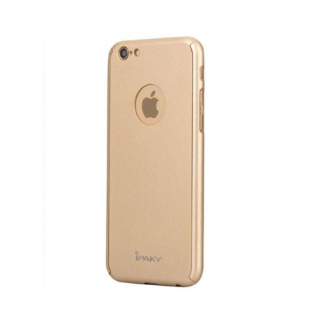 Husa Apple iPhone 7 IPAKY Full Cover 360 Auriu + Folie Cadou