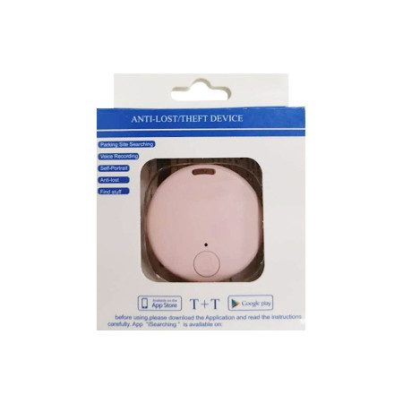 Dispozitiv Bluetooth Impotriva Pierderii, Flippy, Roz, Cutie, Baterie si Manual de Utilizare Incluse