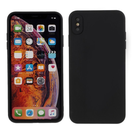 Husa protectie compatibila cu Apple iPhone X Liquid Silicone Case Negru