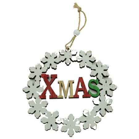 Ornament de brad Xmas, Flippy, multicolor, lemn, 12 cm