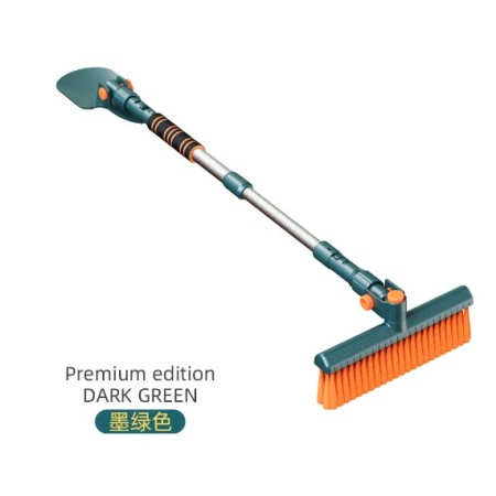 Racleta Auto pentru Zapada cu Doua Capete, Flippy, Dezapezire Masina, cu Maner Lung, Ergonomica, Detasabila, pentru Geamuri si Caroserie, Usor de Utilizat, 48 cm- 78 cm, Verde Inchis