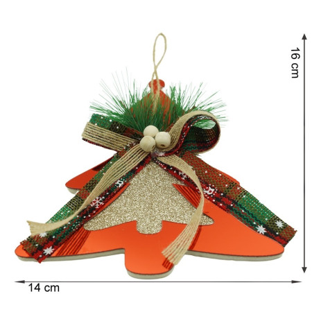 Ornament brad, Flippy, Brad, Rosu, Lucios, 14*16CM, Acril, Interior/ Exterior