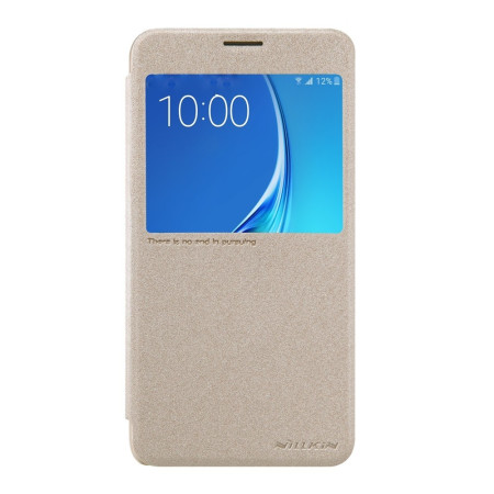 Husa Samsung Galaxy J7 2016 Nillkin Sparkle Flip Auriu