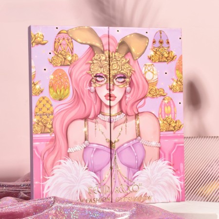 Trusa de Machiaj, KEVIN & COCO, Easter Style Pink, 69 culori, 20 x 22.5 cm