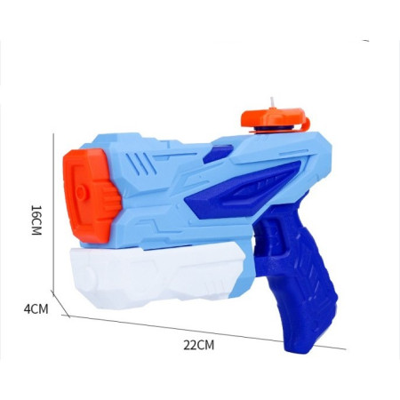 Pistol cu Apa pentru Copii, Rezervor, Pentru Piscina/Plaja, Flippy, 6ani+,  3 duze, Albastru, 300ML