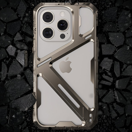 Husa de Protectie Armor Metal Compatibila cu iPhone 15 Pro, Flippy, Antizgariere, Antisoc, Protectie Supraincalzire, Gri Metalizat