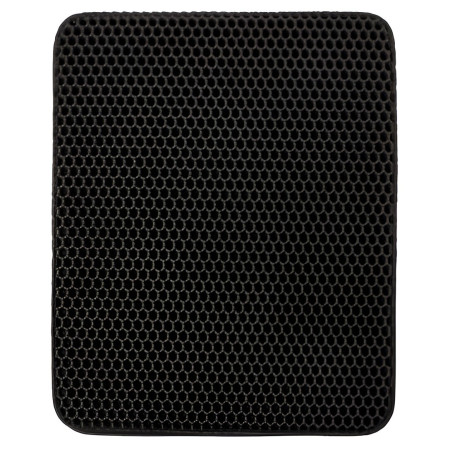 Covoras pentru Litiera, Flippy, Covor cu Doua Fete pentru Pisici, Rezistent la Apa, Colectare Granule de Nisip, Antiderapant, 40x50 cm, Negru