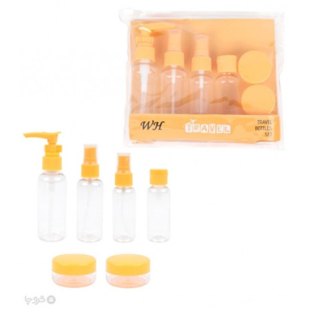 Set Recipiente pentru Cosmetice, Flippy, 5 Piese, cu Gentuta, pentru Calatorii, Reutilizabile, Portocaliu, Material Plastic, 40 ml, 10g