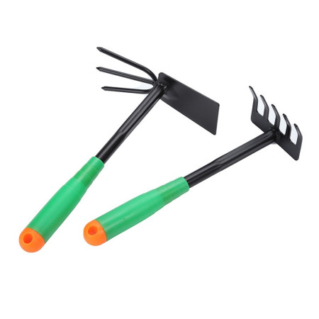 Set 4 Unelte de Gradina Flippy, pentru Plantare Prelucrare Sol si Ingrijire Plante, Material PVC si cardboard, 31.5 x 8.5 cm, verde