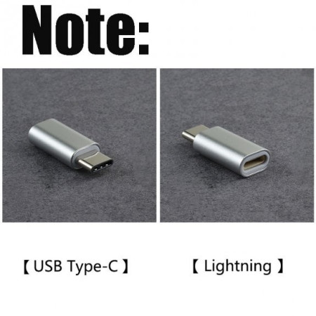 Adaptor Lightning (mama) to Type-C(tata) 2,8 cm Argintiu