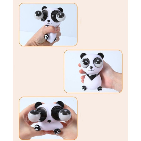 Jucarie interactiva antistres Flippy, squeeze eye-popping panda, multicolor