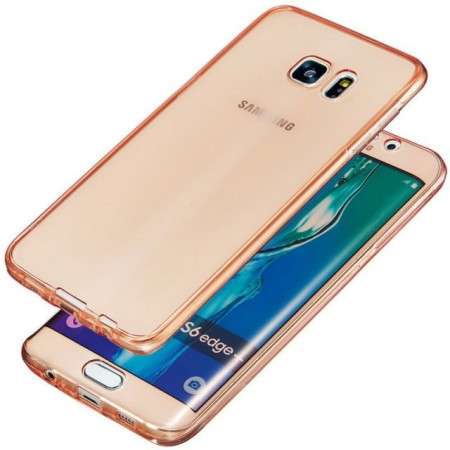 Husa de protectie Flippy® pentru Samsung S6 Edge Plus Full Tpu 360 Roz Auriu