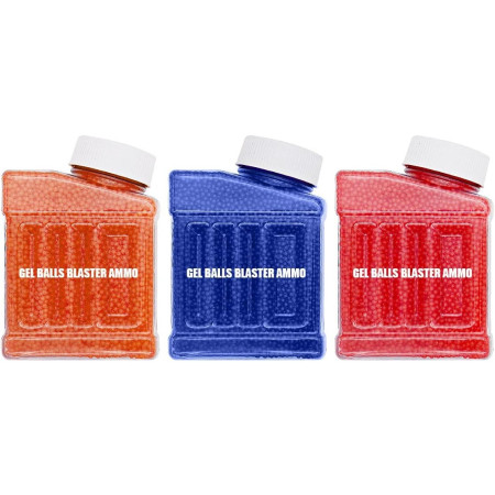 Munitie, Flippy, 20.000 Bile Gel pentru pistoale de jucarie Gel Blaster 7x6 cm, Albastru