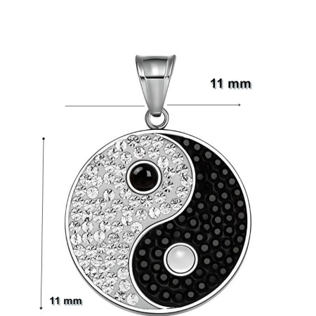 Pandantiv din Argint 925 Jolie Silver, Model Ying si Yang, 11 x 11 mm, 1.2 g