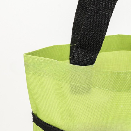 Geanta Pliabila, Flippy, 2 in 1, Carucior cu Roti, pentru Cumparaturi, 19 l, Verde, Plastic, 39 x 46 x 12 cm