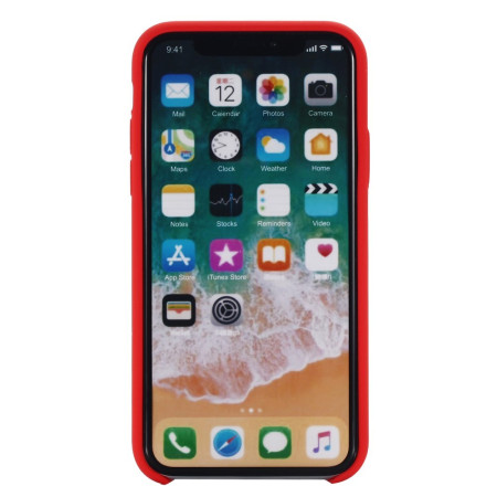 Husa protectie compatibila cu Apple iPhone XR Liquid Silicone Case Rosu