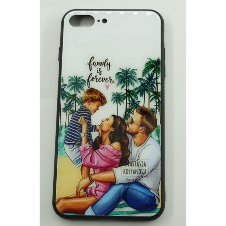 Husa protectie Flippy compatibila cu Apple iPhone 13 Glass print Family is Forever Multicolor