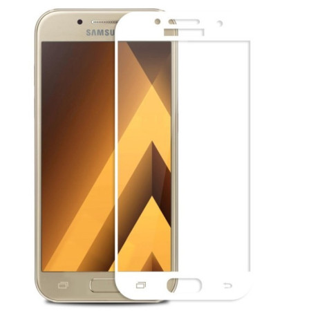 Folie Sticla Samsung Galaxy A3 2017 Full Face Alb