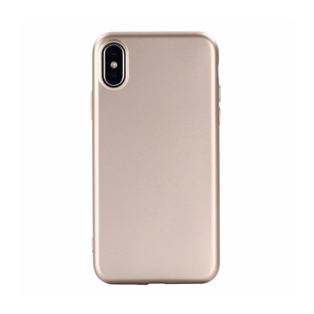 Husa Apple iPhone X Full Silicone 360 Auriu + Folie de protectie