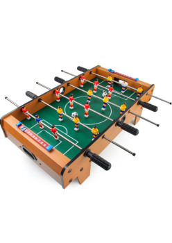 Masa de Fotbal cu Teren si 18 Jucatori Flippy, 6 Manere, cu Tablou pentru Scor, din Metal, Lemn si ABS, 69 x 36.5 x 23 cm, cu Picioruse, pentru copii/adulti