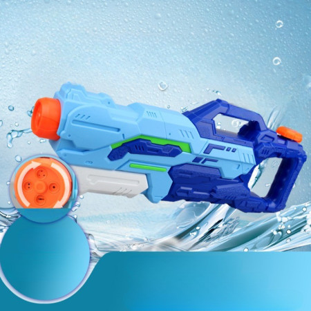 Pistol cu Apa pentru Copii, Rezervor, Pentru Piscina/Plaja, Flippy, 6ani+,  4 duze, Albastru, 1500ML