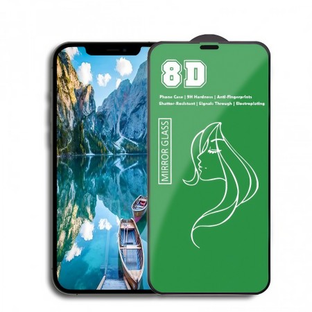 Folie de Protectie, Flippy, pentru iPhone 15, Tempered Glass Mirror 8D, Efect Oglinda, HD, Verde