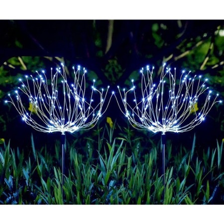 Lampa solara sub forma de artificii, 120 LED-uri, alb rece, Flippy