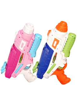 Set 2x Pistol cu Apa pentru Copii, Rezervor, Pentru Piscina/Plaja, Flippy, 6ani+, Roz + Albastru, 600 ML