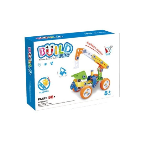 Set pentru construit masini, Flippy, Educativ si creativ, 98 piese