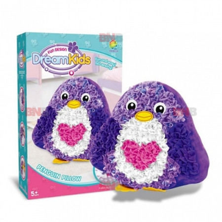 Set creatie perna pentru copii, Dream Kids, Pinguin