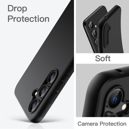 Husa de Protectie Matte TPU, Flippy, pentru Xiaomi Redmi Note 12 5G, Protectie Camera, Antisoc, Antizgariere, Antialunecare, Acoperire Completa, Negru