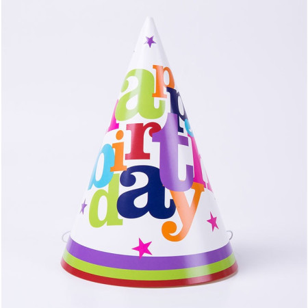 Set 6 Coifuri Happy Birthday, Flippy, pentru Petrecere, Tematica Aniversare, 19x15 cm, Multicolor