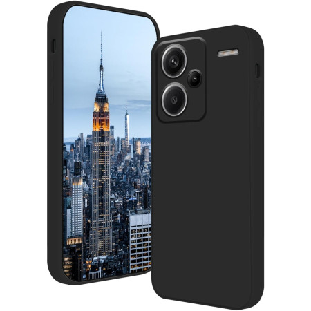 Husa de Protectie, Flippy, pentru Xiaomi Redmi Note 13 Pro Plus 5G, Liquid Silicone, cu Microfibra pe Interior, Protectie Antisoc, Compatibil Incarcare Wireless, Negru