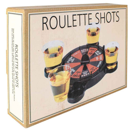 Joc de Baut Ruleta cu Pahare de Shot Flippy, 15 x 16.5 cm, Rosu/Negru, Resigilat