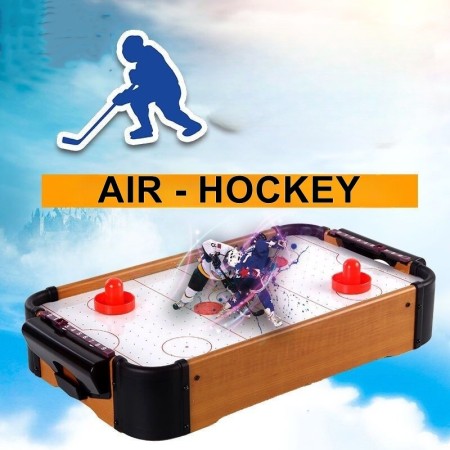 Masa Air-Hockey Flippy, 51 x 31.5 x 9.5 cm, bara pentru punctaj, material ABS, maro