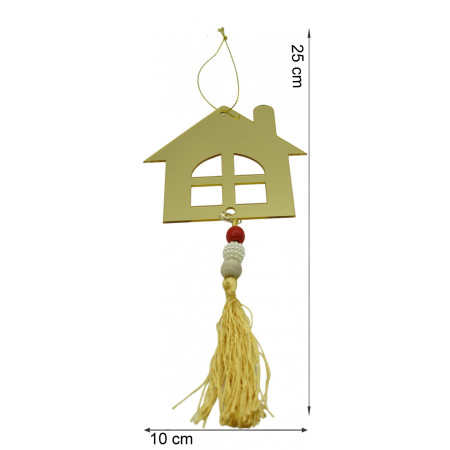 Ornament brad, Flippy, Casa, Auriu, Lucios, 10*25CM, Acril, Interior/ Exterior