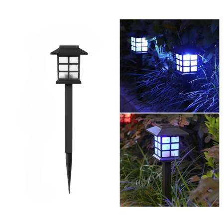 Lampa solara Led pentru gradina, Tip felinar, Flippy, Albastru