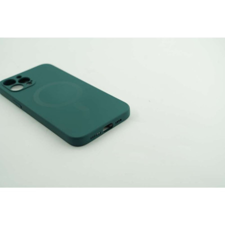 Husa protectie Flippy compatibila cu Apple iPhone 12 Mag Safe Silicone Verde