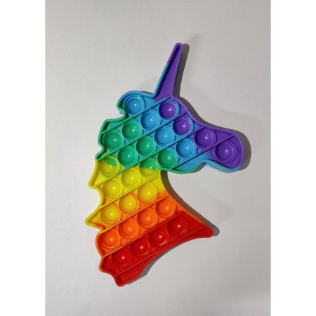 Jucarie Pop it Now & Flip it, Push Bubble Unicorn Multicolor Model 5