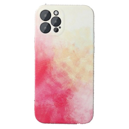 Husa protectie Flippy compatibila cu Apple iPhone XR Tpu Ombre, Roz/Galben