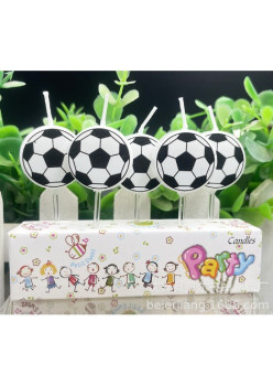 Set 5 lumanari minge de fotbal, 13 x 2.1 x 8.7 cm