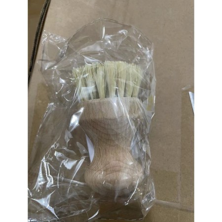 Beech sisal pot brush for washing dishes and pots - color: bamboo white sisal pot brush