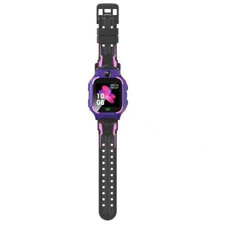 Ceas Smartwatch Flippy, Pentru Copii, Model Q19 Z6, Localizare LBS, Istoric Traseu, Monitorizare Spion, Camera Foto, Lanterna, Chat Vocal, Apel SOS, Roz/Mov