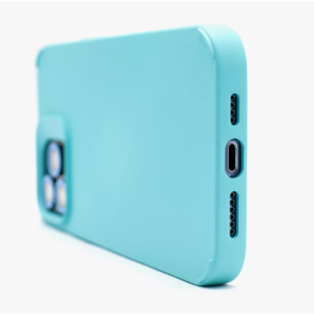 Husa Apple iPhone 15 Pro Max, Flippy, din Silicon, Interior din Microfibra, Protectie Camera, Design Modern, Rezistenta la Impact, Bleu