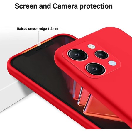 Husa de Protectie Matte TPU, Flippy, pentru Xiaomi Redmi 12, Protectie Camera, Antisoc, Antizgariere, Antialunecare, Acoperire Completa, Rosu