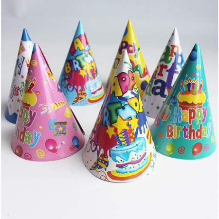 Set 6 Coifuri Happy Birthday, Flippy, Modele Diverse, pentru Petrecere, Tematica Aniversare, Multicolor